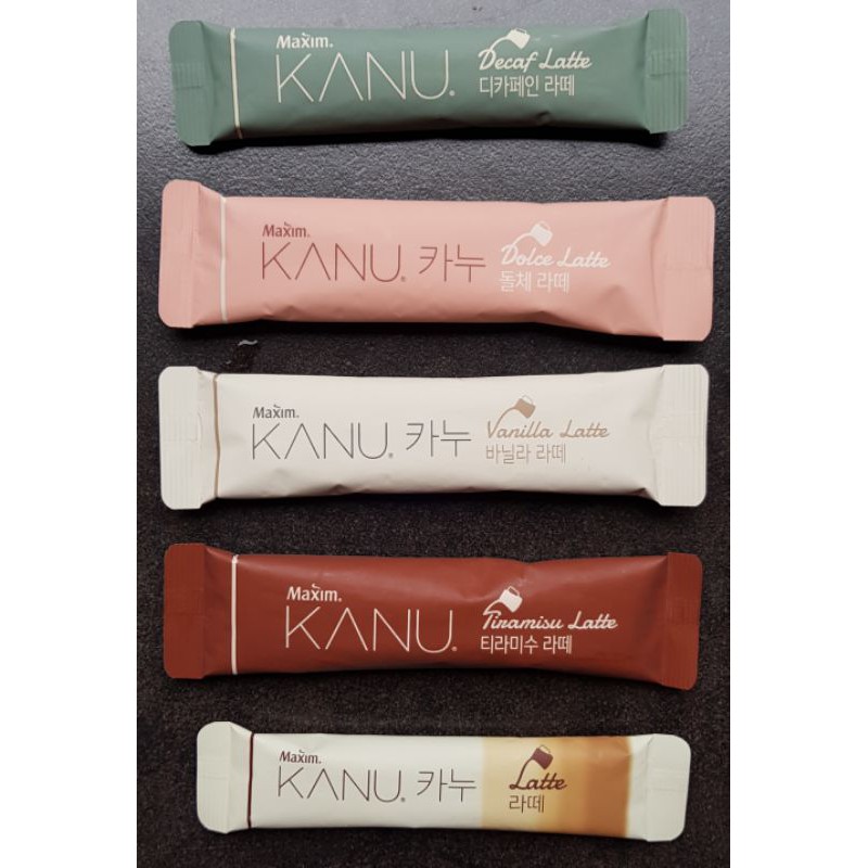 Maxim kanu coffee latte/kanu tiramisu latte/kanu vanilla latte/kanu dolce latte/kanu decaf latte