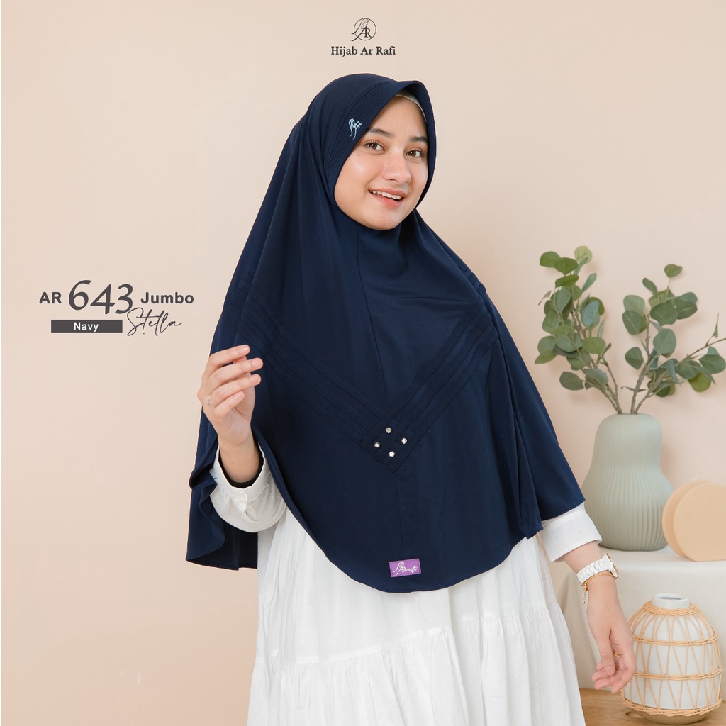 Jilbab Hijab Bergo Instan Arrafi AR 643 Jumbo Kerudung Instan Terbaru