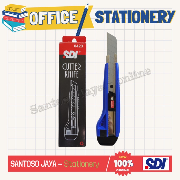 

Cutter SDI 0423 - Pisau Pemotong Kertas - Kater SDI 0423 - 18mm