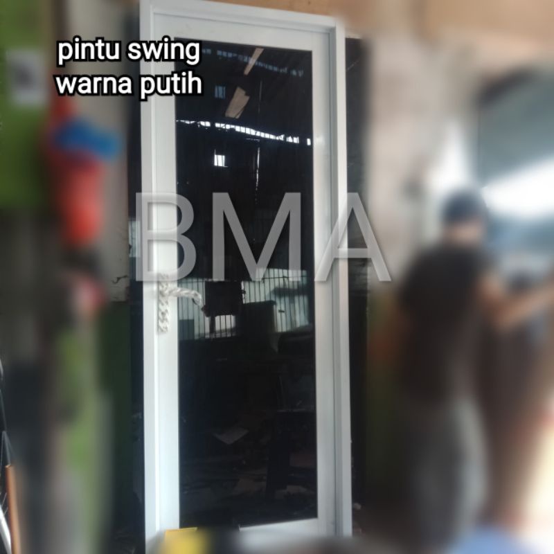 pintu aluminium kaca 90 x 210 pintu kantor rumah