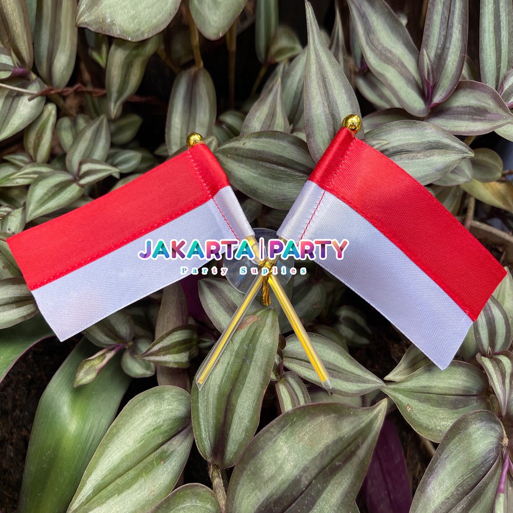 Bendera Merah Putih Tempel / Bendera Tempel Kaca / Aksesoris HUT RI / Hiasan 17 Agustus / HUT RI