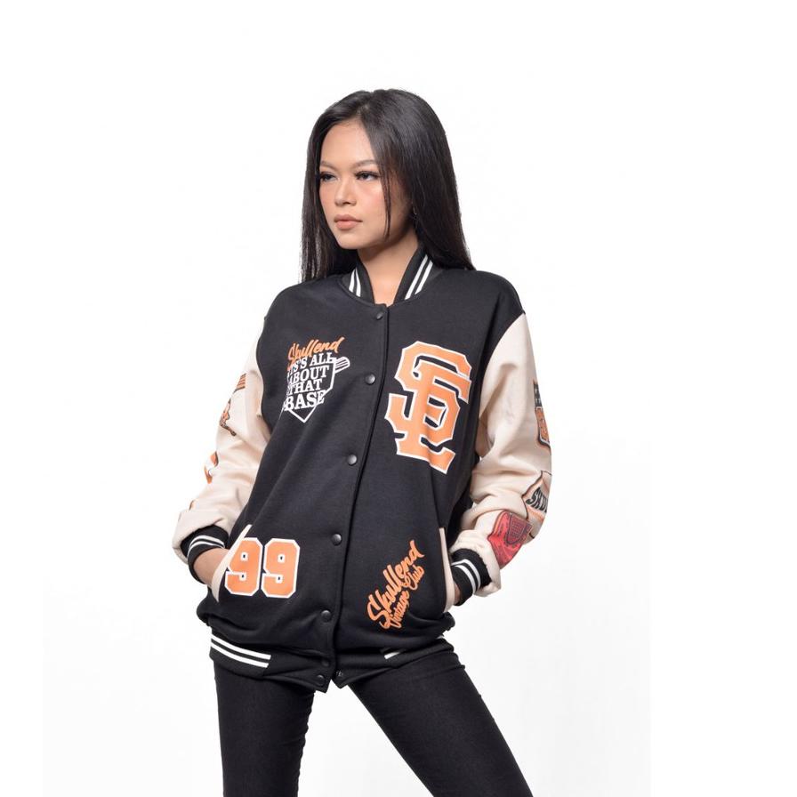 SKULLEND Jaket Varsity Baseball Pria Wanita - Varsity Jacket Vintage Baseball Oversize Jumbo Origina