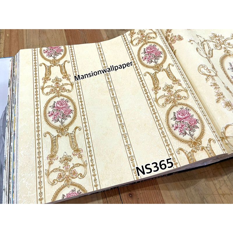 Wallpaper Dinding Murah Bunga Shabby Pink Mewah