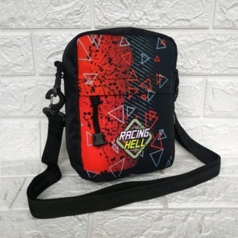 Tas racing hell selempang / tas poch bag /tas distro/ tas selempang distro / Sling bag full print