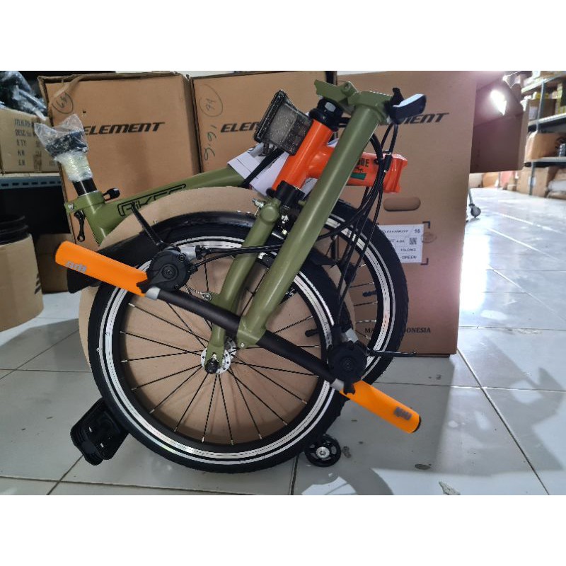 Sepeda Lipat Folding Element Pikes green nature 16 inch Generasi II