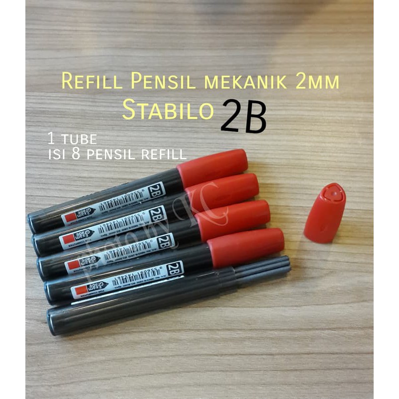 

DISKON REFILL Stabilo Pensil Mekanik 2mm exam grade 2B for computer tulis atk