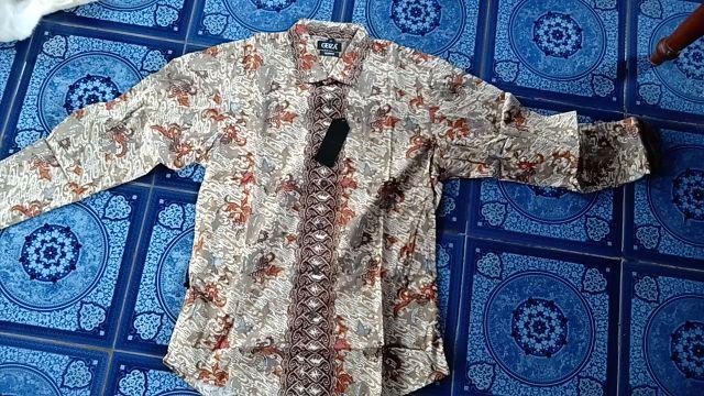 Odza Kemeja Batik Pria Modern Lengan Panjang Casual Modis Slim Fit Trendy Masa Kini Lbl 18