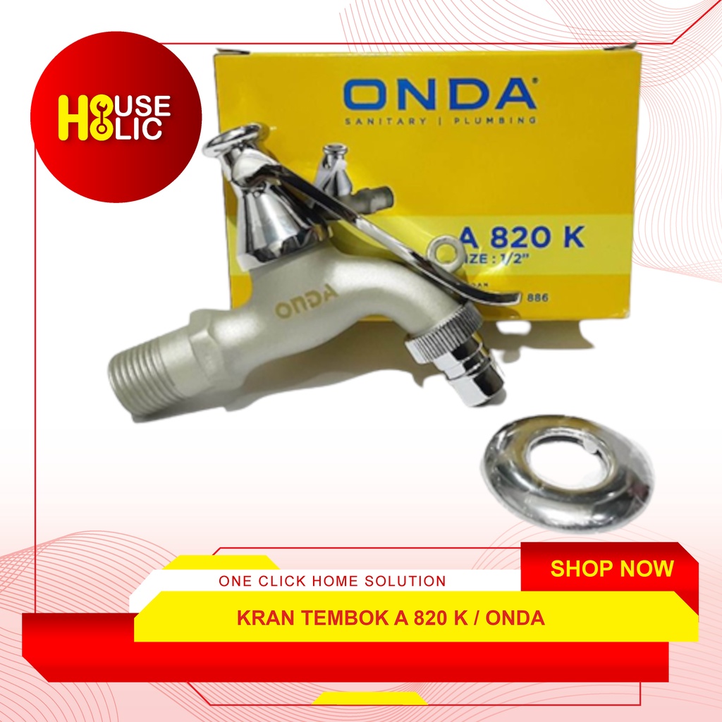 ONDA Kran Tembok / Kran Gembok Taman A 820 K / Sanitary / Keran Air