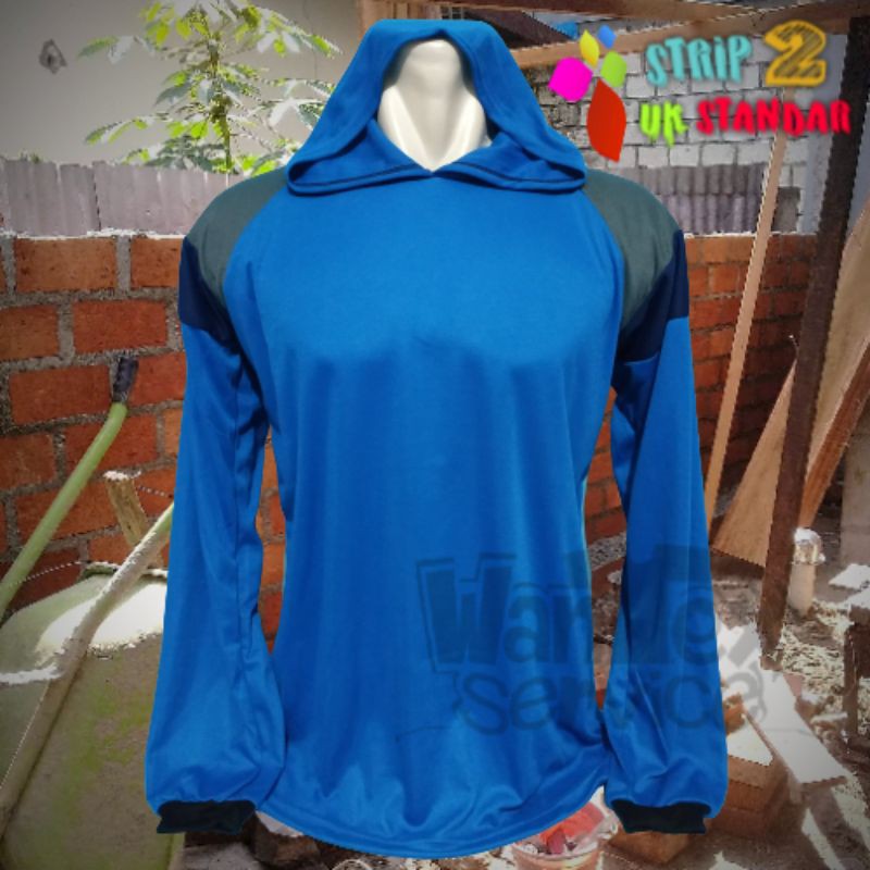 Kaos Hodie Kerja, (Biru Turkis Kombinasi), Kaos Kebun, Kaos Kerja, Kaos Basahan Kerja, BASKOM STD