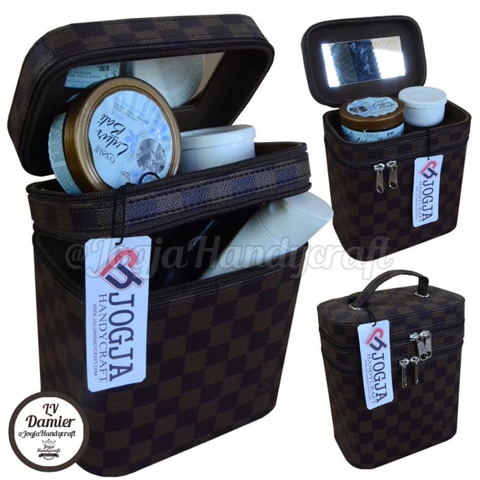 "Tas Makeup / Tas kosmetik / Beatycase / Tempat Bedak, Lotion LV Damier"