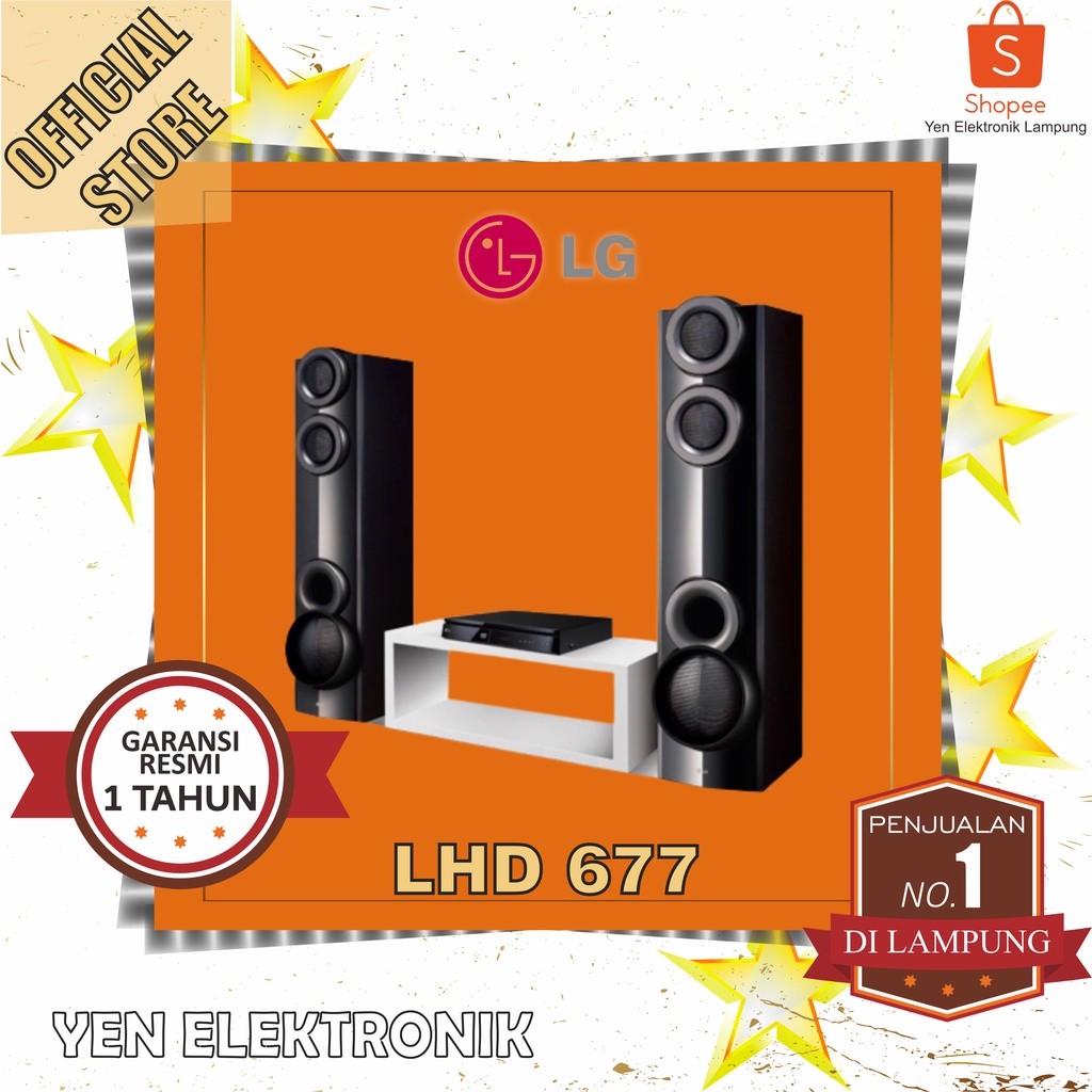 LG LHD677 Home Theater 4.2ch Soundn System with X Bom Tower Garansi Resmi Garansi Resmi LG 1 Tahun