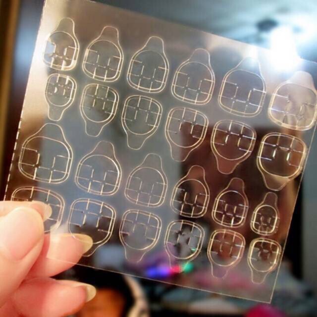 24pcs Lem Kuku Palsu Kuat Tempel Gel Double Tape