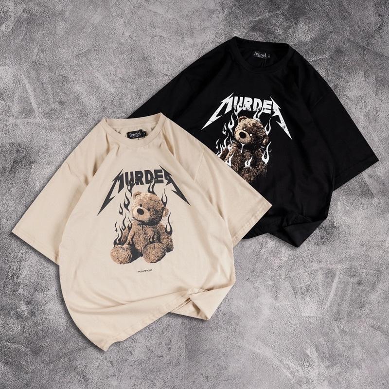 ZASKIYA - Kaos Oversized Distro Motif MURDER / KAOS POLAROID