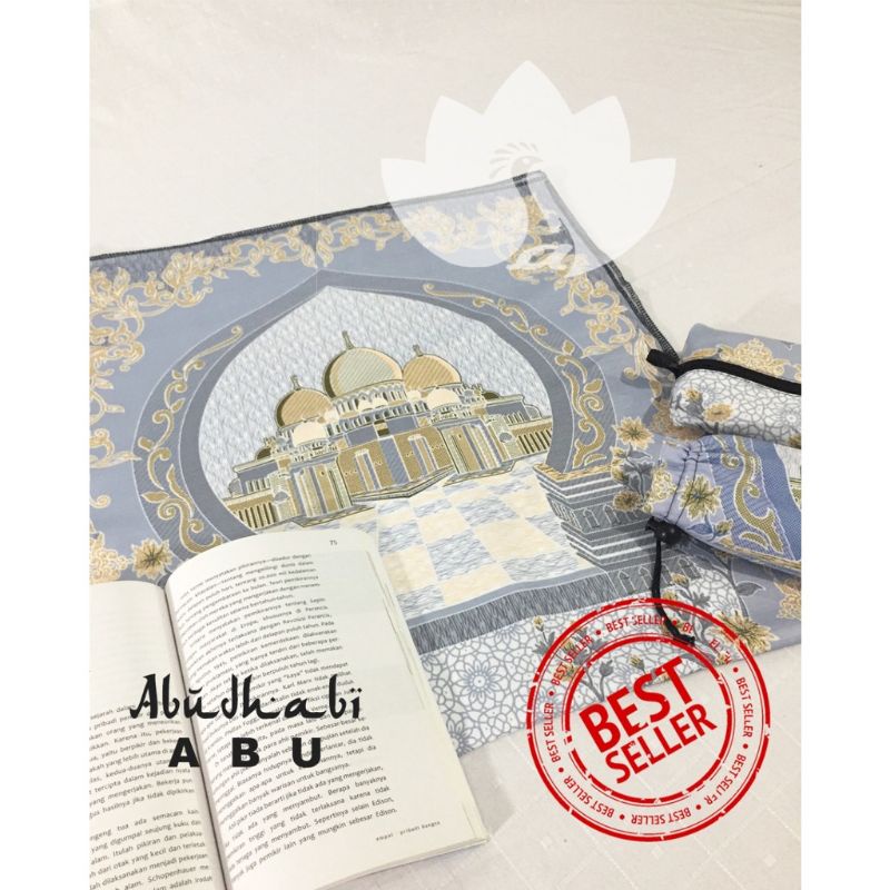 sajadah traveling abudhabi/sajadah travel geratis pouch/sajadah travelling terima sablon