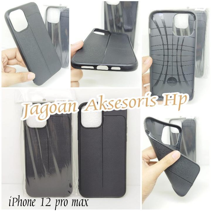 AutoFokus iPhone 12 Pro Max A2411 6.7 inchi Leather Soft Case AUTOFOCUS Motif Kulit Jeruk