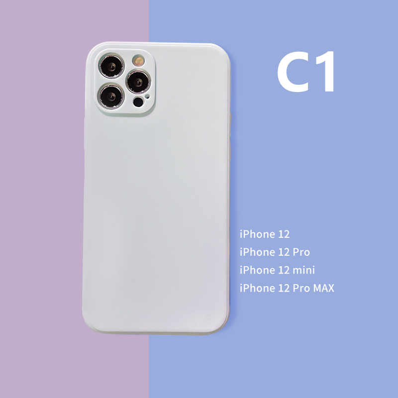 Camera Protector Phone Case OPPO A54 A15 A94 A93 A53 2020 A92 A5S A33 2020 Reno 4Lite Reno 4F Reno 5F A15S F17 F19 PRO A52 A7 A32 A72 A53S Warna Polos Shockproof Soft Back Cover-#C1