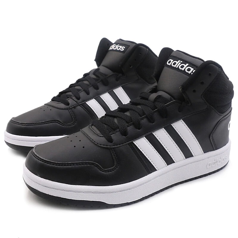 black on black high top adidas