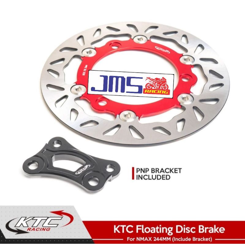 piringan cakram disc brake ktc racing original plus breket cnc 244mm nmax old nmax new