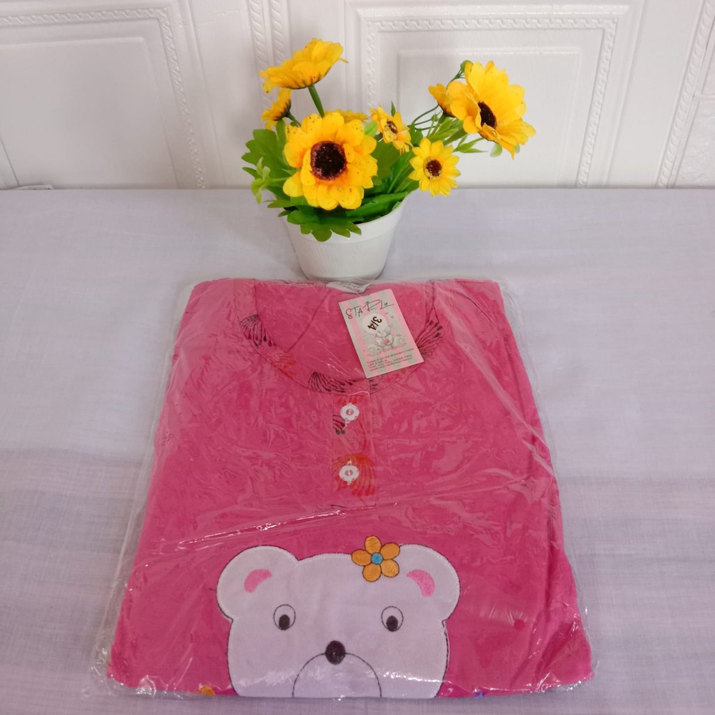 3/4 Standar Starlie - Setelan Termurah Baju Tidur Piyama Wanita Bahan Kaos 3/4 Standar L-XL Merk Starlie Baju Lengan Pendek Celana Pendek-4