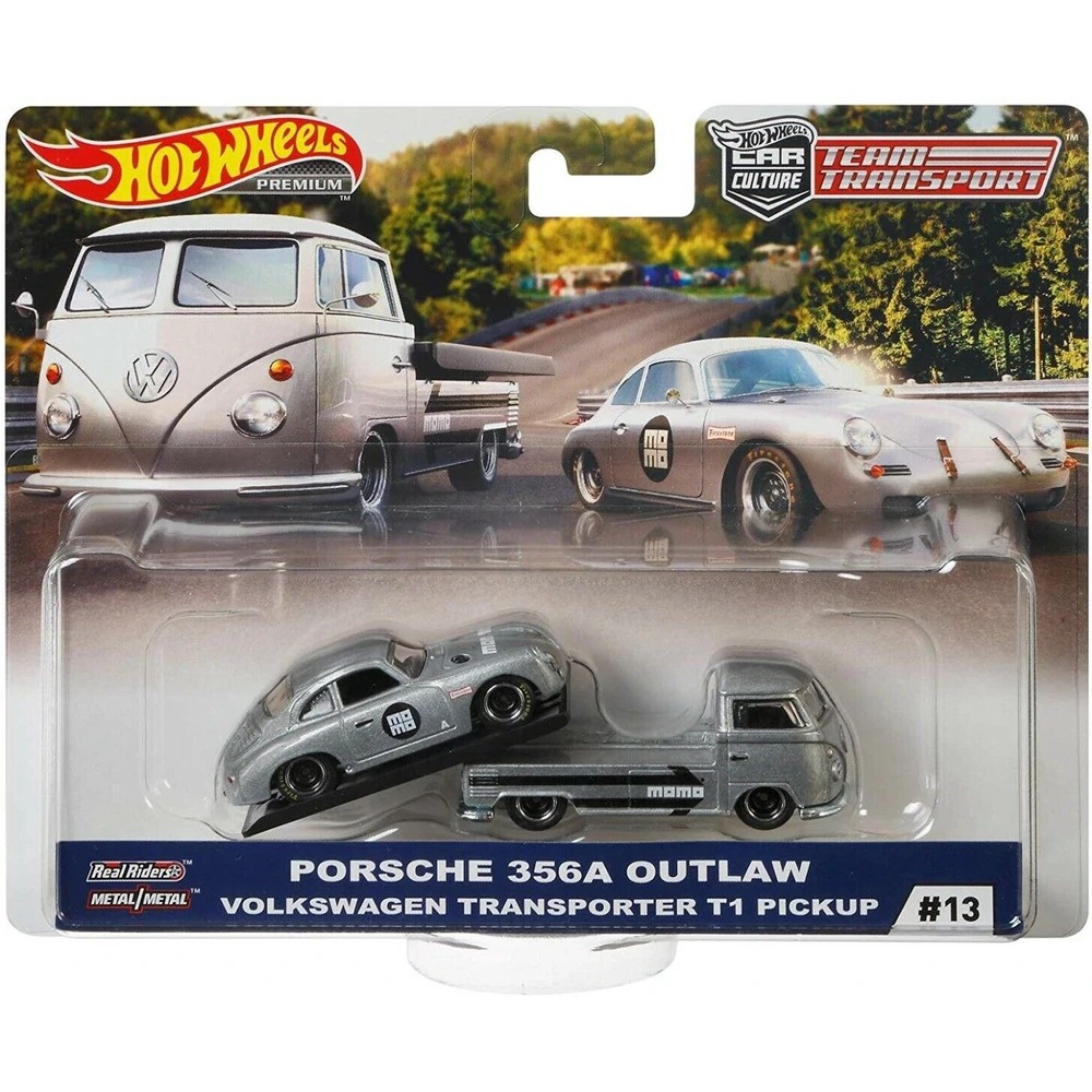 TT13 PORSCHE 356A OUTLAW 356 A VOLKSWAGEN TRANSPORTER T1 PICKUP PICK UP Abu Silver Momo VW TT 13 Diecast Hot Wheels HW Hotwheels