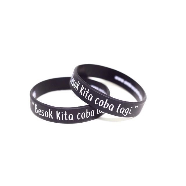 Besok Kita Coba Lagi | Gelang Karet Silicone | Gelang Fashion | Wristband | Bracelet