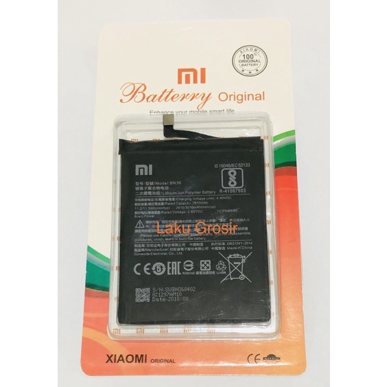 Battery batre Xiaomi BN 36 - Mi 6X - A2