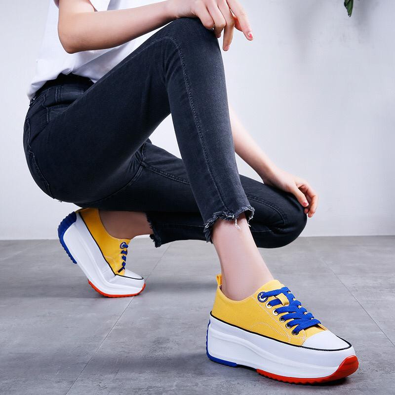 1001 SEPATU SNEAKERS WANITA CYLA DENIM SHOES !!! - 5 WARNA