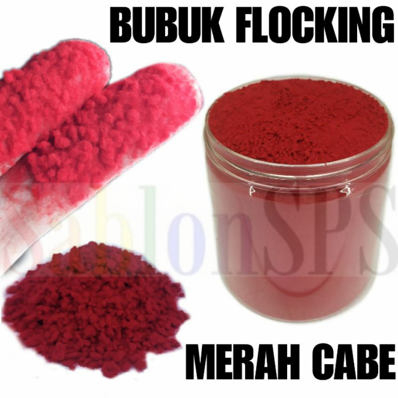 BUBUK FLOCKING NILON SABLON MERAH CABE BLUDRU SERBUK NYLON 100GR