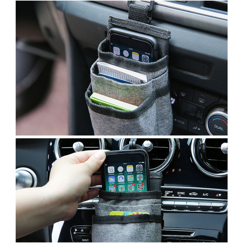 Gro Car Air Vent Storage Bag Organizer Kacamata Hitam Jaga Kebersihan Mobil Dan Terorganisir