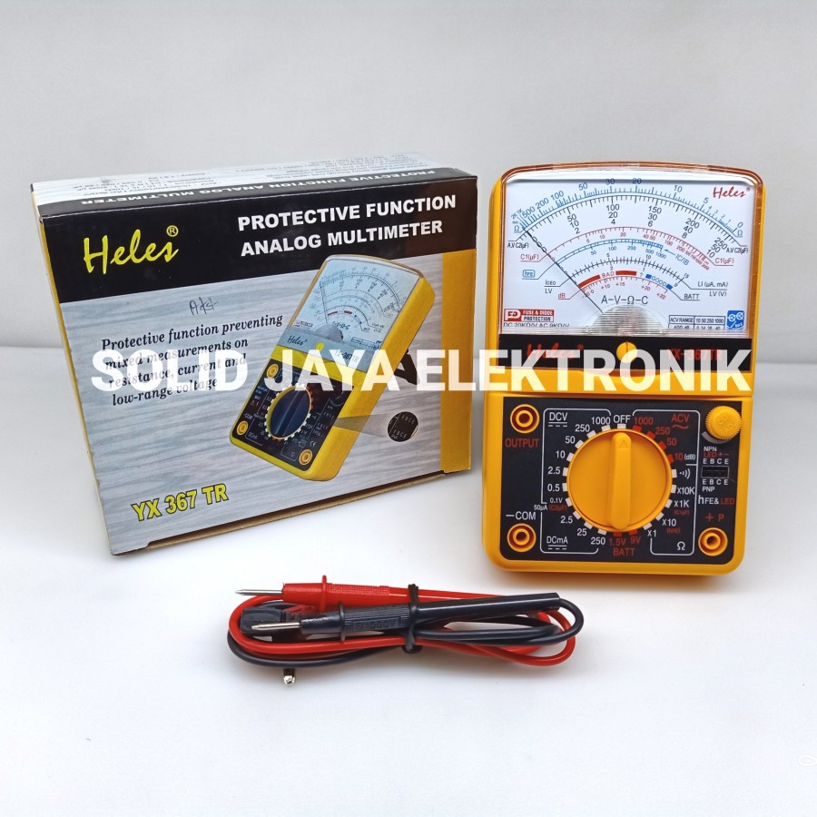 MULTI TESTER HELES YX-367TR MULTITESTER METER JARUM ANALOG AVOMETER YX367TR YX 367 TR ASLI ORIGINAL