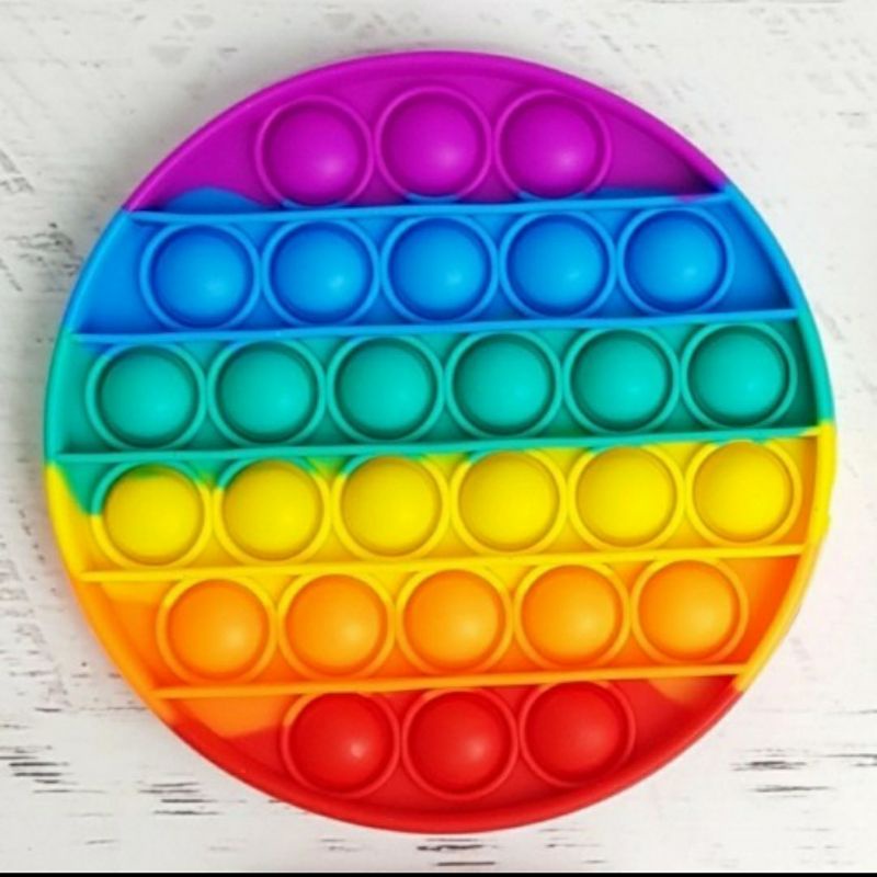 POP IT RAINBOW UKURAN JUMBO MAINAN FIDGET RELIEVE STRESS TOYS/MAINAN PENGHILANG STRES-LINGKARAN