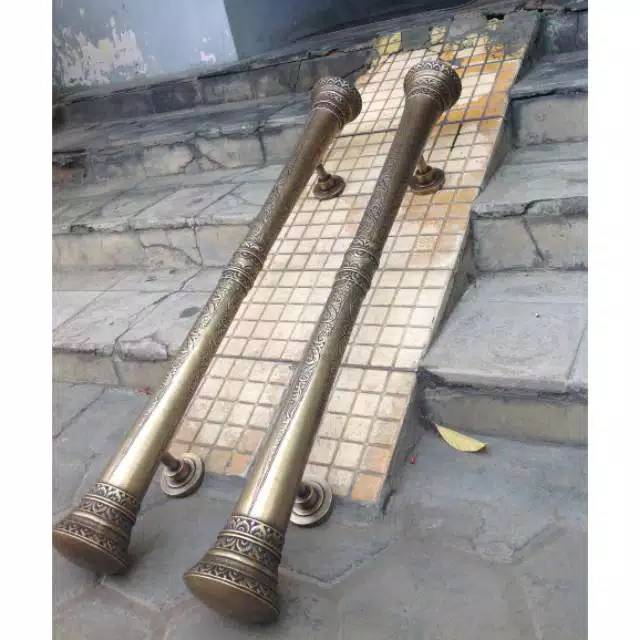 HANDLE PINTU KUNINGAN 1 METER / Gagang pintu godo panjang