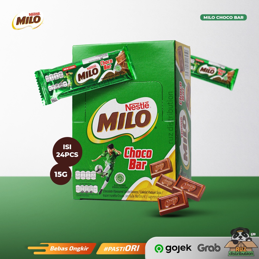 MILO Choco Bar 15g Box Isi 24Pcs - Milo Coklat Bar