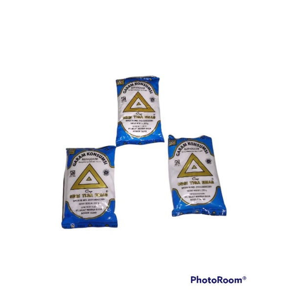 Garam masak 100 gram Garam Masak Cap Segitiga Emas Harga untuk 1 PCSGARAM DAPUR GARAM MEJA GARAM MAS