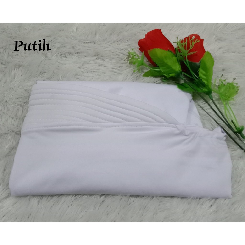 Best Seller...!!! Bergo Oval Polos / Hijab Harian Simple-Putih