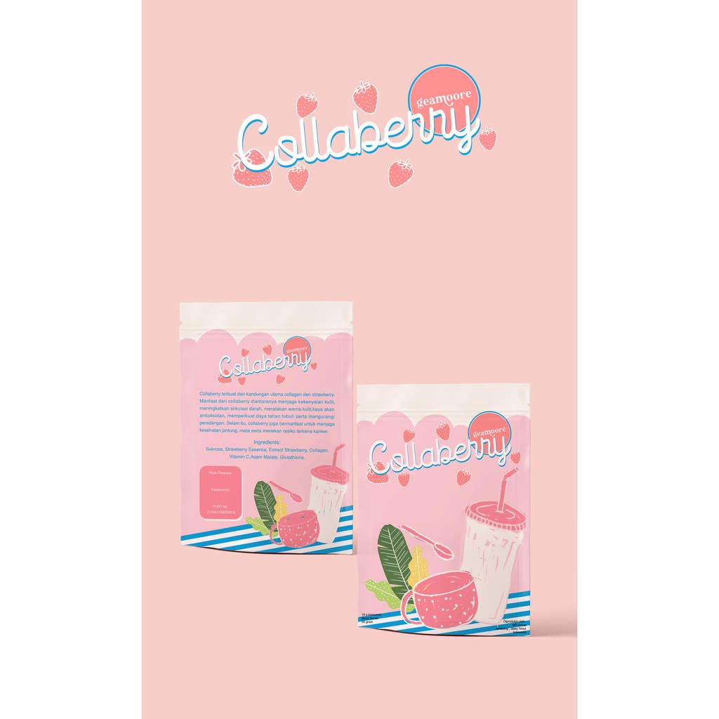 GEAMOORE COLLAGEN DRINK COLLABERRY COLLACHOCO 55 GRAM (IZIN PIRT)