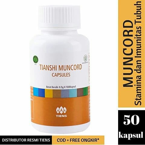 Munchord Menjaga Daya Tahan Tubuh Vitamin Imunitas Vitamin Pria Cordycheps Kemasan 50 Kapsul