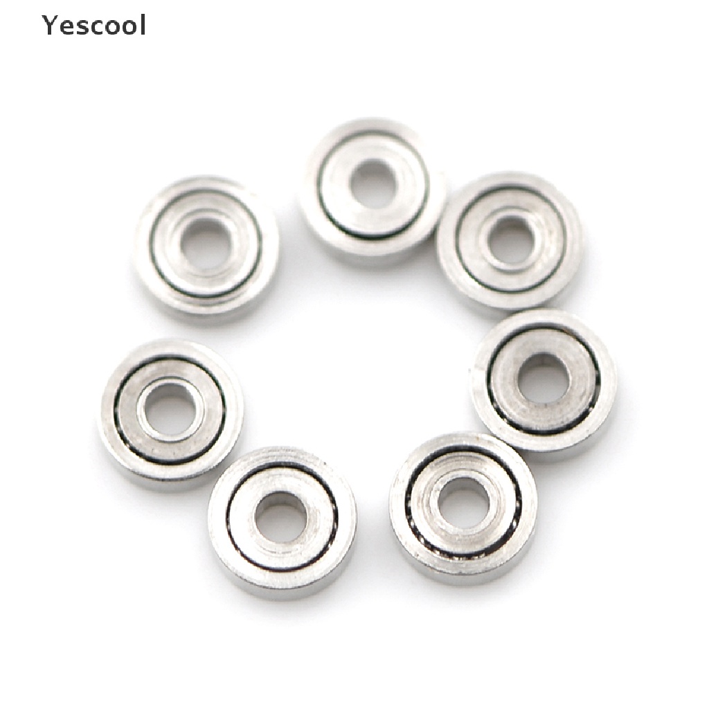 Yescool 10pcs 681ZZ Miniatur Bola Bearing Mini Bahan Metal Ukuran 1x3 X 1mm