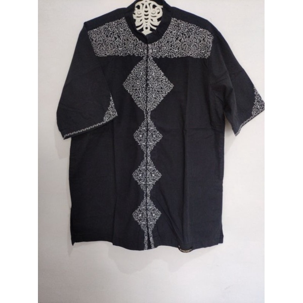 Baju Kemeja Koko Hitam Pendek Muslim Preview Cowok Pria Preloved