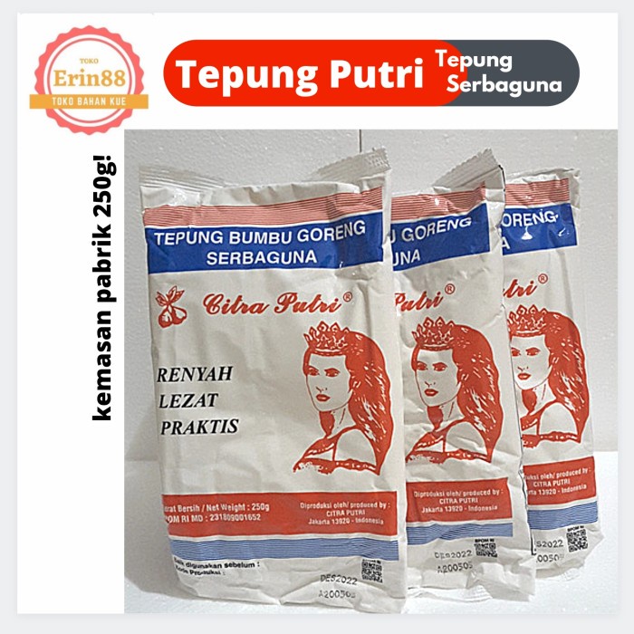 

cs01477 Tepung Citra Putri 250Gr / Tepung Bumbu Goreng Serba Guna Da01D100