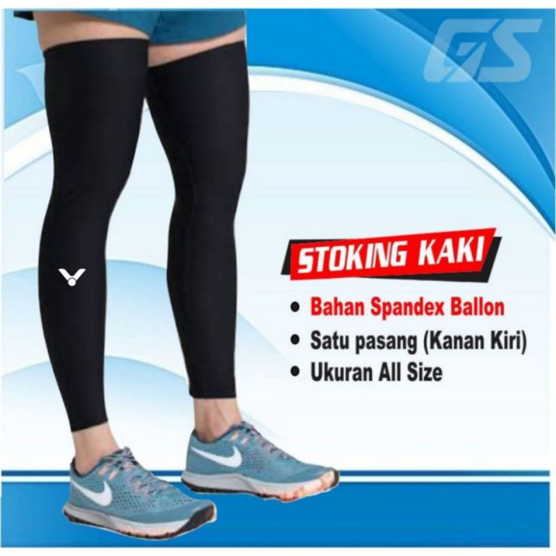 Stoking kaki bulu tangkis basket tenis meja deker kaki panjang