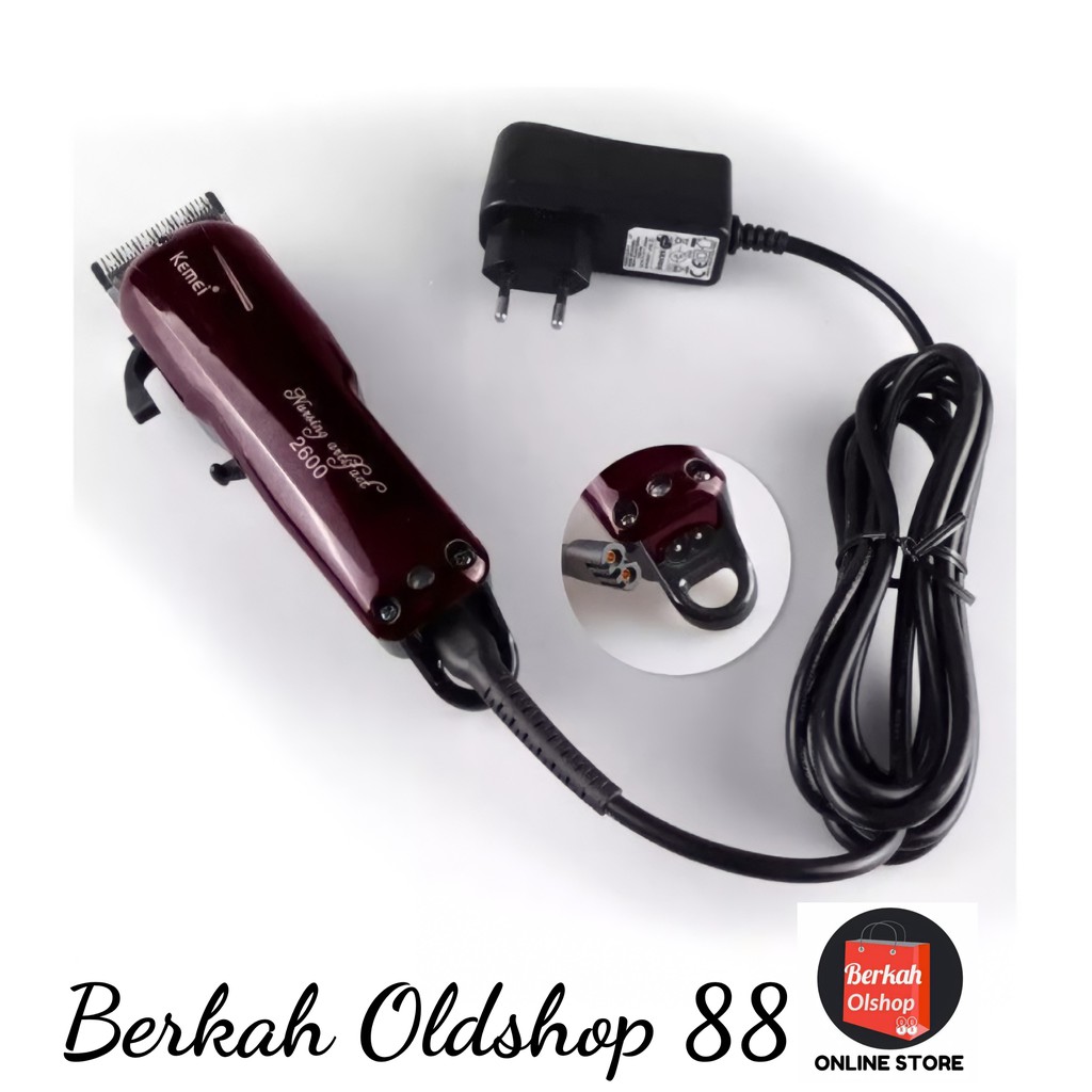 Berkah Oldshop 88 - KEMEI KM-2600 Professional Rechargeable Electric Hair Clipper Cordless / km 2600