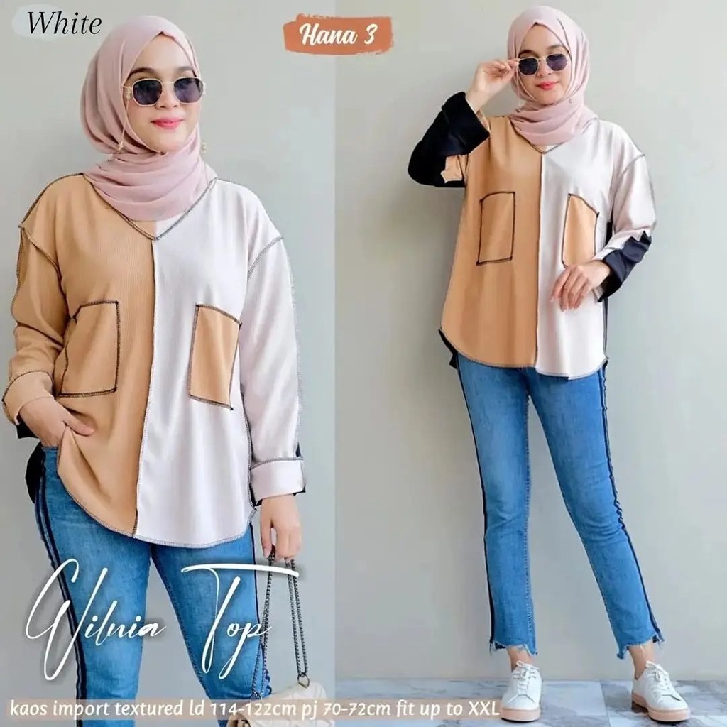 WILNIA TOP BLOUSE Bahan SCUBA LD 114 CM PB 70 CM ( BACA DESKRIPSI SEBELUM ORDER )  BAJU  BLOUSE ATASAN WANITA TERBARU BAJU BLOUSE KEKINIAN SIMPLE DAN ELEGAN BAJU BLOUSE 2022