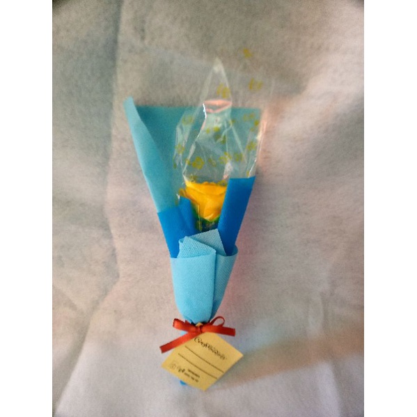 Buket bunga flanel wisuda, Bunga flanel wisuda, Buket Bunga flanel tangkai, Bunga flanel satuan