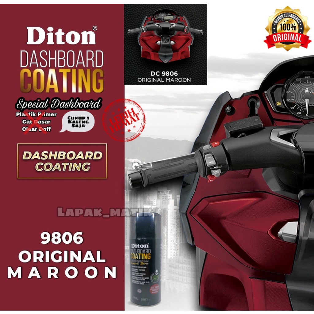 DITON DASHBOARD COATING original MAROON DC9806 pembersih dasbor dashboard Diton MARUN DASBOR