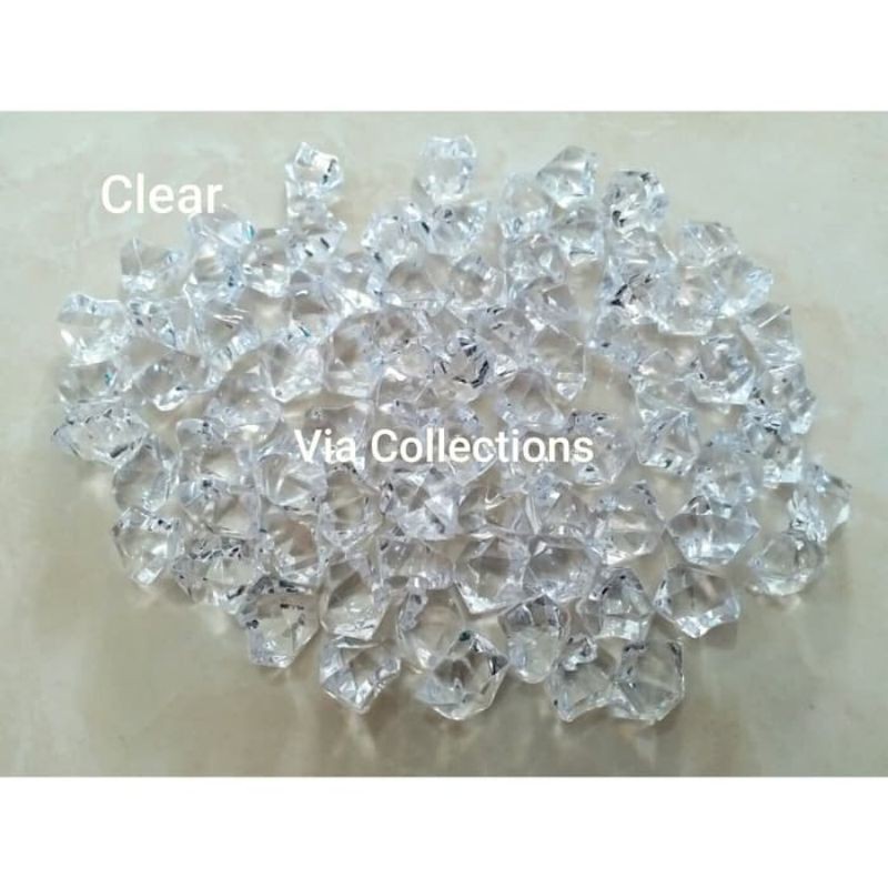 Batu kristal acrylic CLEAR bening