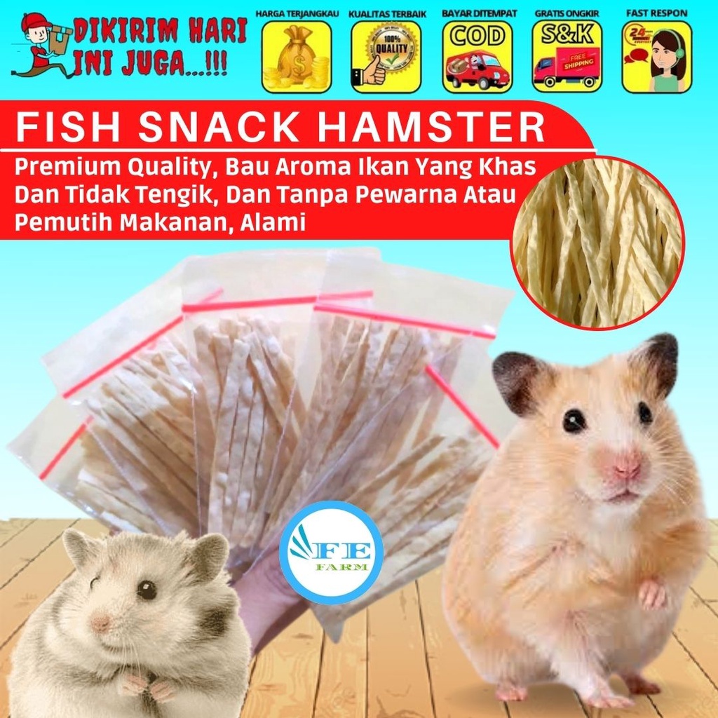 Fish Snack Sugar Glider | Makan Sugar Glider | Snack Hamster Landak Mini FEFARM