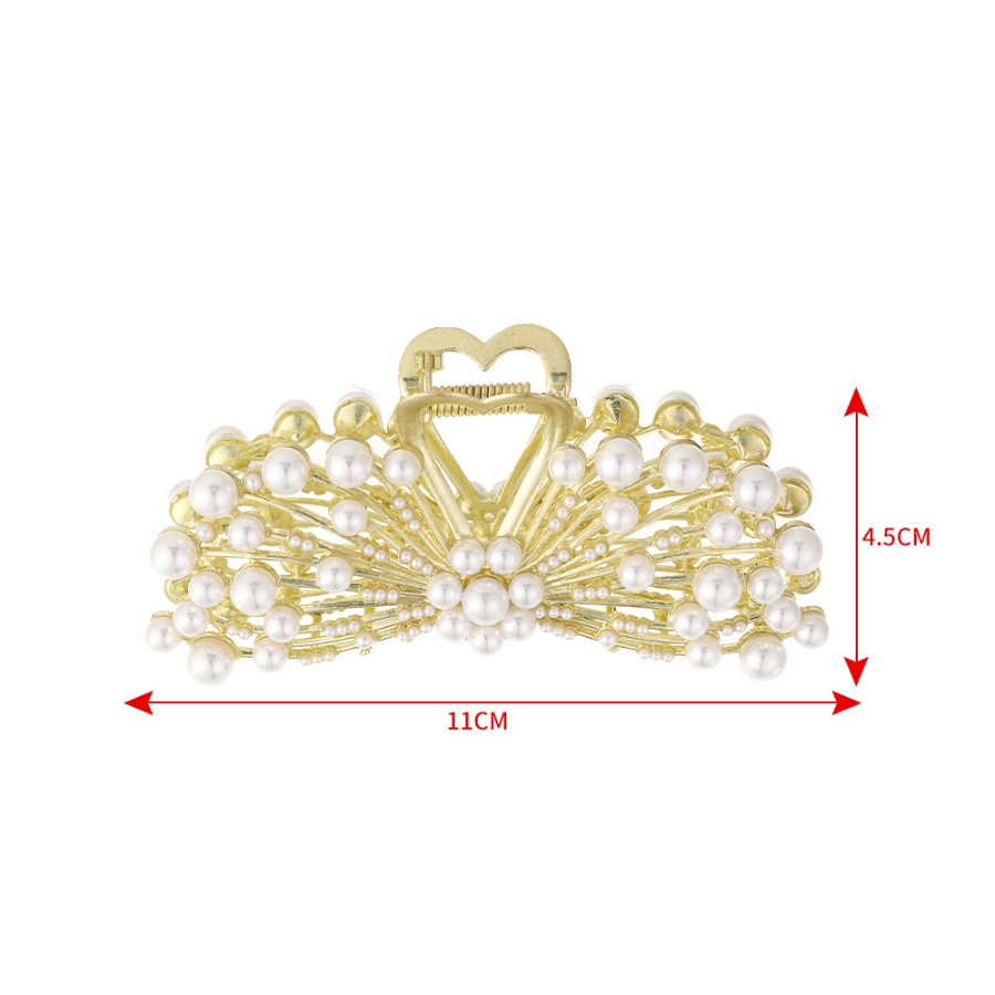 Jepit Rambut Ponytail Desain Bunga Aksen Mutiara Berlian Imitasi Bahan Alloy Gaya Korea Untuk Wanita
