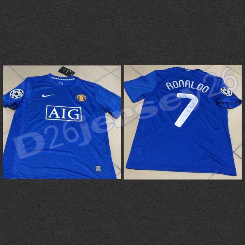 Jersey RETRO EmyuU_ 3rd Third Away 2007 / 2008 + Cetak nama nameset RONALDO 7 / Custom Suka Suka Fon