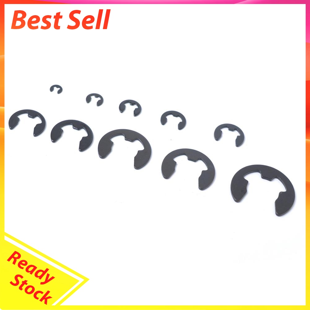 Carbon Spring Steel E-clip Snap Ring Assortment Circlip Retaining Ring Kit